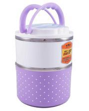 Portable Pot Portable 2 Layer Lunch Box Hot Pot For Picnic Home Usage K-083