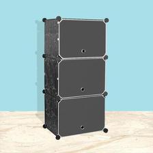 HOMFA 5 Cube Shoe Rack, DIY Cubes Storage Organizer, Plastic Cabinet - 2447