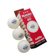 Pack of 3 Nittaki Table Tennis Balls - White