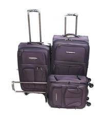 Hot Sell Size 20"/24"/28" 3 Pcs Set Trolley 4 Wheel Luggage Bag-lah purple