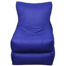 Wallow Flip Out Lounger Bean Bag Bed Chair - Fabric Sofa Bed - Dark Blue