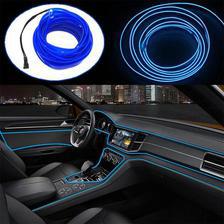 EL Wire Flash Rope Cable LED Strip Flexible Neon Lamp Glow String Light