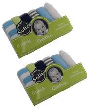 Gerber Pack of 12 Wash Clothes For Newborns (100% Cotton)  9x9 Inch Multicolour