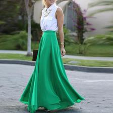 Pack Of 2 (Green Skirt + White Shirt). E4H-110127