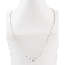 Light Necklace for Women - Silver - Pearls