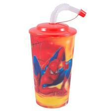 Beverage Water Cold Drink Soft Drink Drinking Cup Travel Cup With Straw - 6 Inch - Spider Man