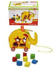Shape Type The Ball Tractor Wooden Toy