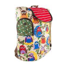 Beautiful Parrots Backpack School Bag Notebook Bag Laptop Bag Travel Bag for School and College - Off White