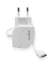 HKT 2.1 Fast Charger With Cable and USB Port For Androidn - White
