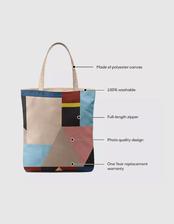 Mindscape Pink Yellow And Green Pattern Baesic Tote Bag