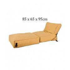 Wallow Flip Out Lounger Bean Bag Bed Chair - Fabric Sofa Bed - Light Yellow