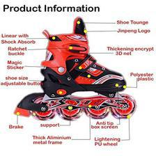 Inline Skate Shoes with Tyre LED lights - Pink - 8438-Y