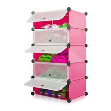 Fiber Plastic Storage Cabinets & Shoe Racks-Pink 096-SP