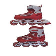 Inline Skate Shoes with Tyre LED lights - Red - 8438-R