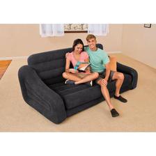 Double Sofa Cum Bed With Air Pump - Black