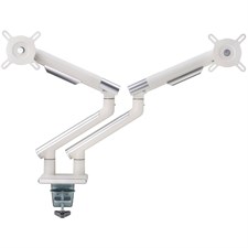 Twisted Minds Dual Monitors Premium Slim Aluminum Spring-Assisted Monitor Arms - White - TM-49-C012-W