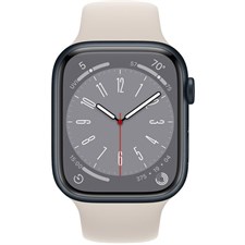 Apple Watch Series 8 - Midnight Aluminum Case with SportÂ Band - Starlight - 45mm - GPS