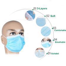Pack of 50 - Disposable Anti-Dust Surgical Face Masks Earloop Medical Dental Health