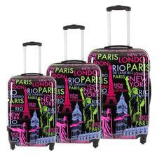 Printed Hard Trolley Luggage/Suit Case Spinner Set of 3