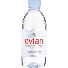 PACK OF 6 : EVIAN MINERAL NATURAL WATER 330ML IMPORTED