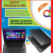 Lenovo ThinkPad X140e Mini Notebook AMD Dual Core 3rd Generation with 11.6 HD Screen, HDMI, 4GB DDR3 RAM, 320 GB Sata, Camera, Bluetooth, WiFi and Charger