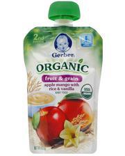 Gerber 2nd Foods Organic Pouches Apple Mango With Rice & Vanilla 100g