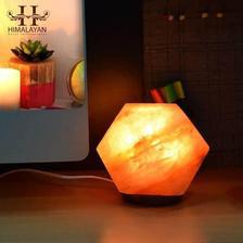 USB Salt Lamp 7 Color Diamond Shape Natural Himalayan Salt Lamp Air Purifier Room Decor Table Lamp