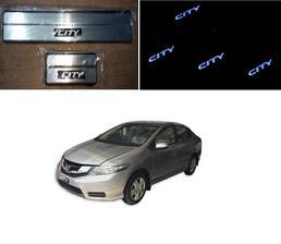 CHROME DOOR SILL PLATE WITH LED FOR HONDACITY