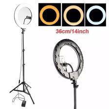 Ring Light 36cm with 7.5ft Tripod Stand & Phone Holder for YouTube Video, Desktop Camera Led Ring Light for Streaming, Makeup, Selfie Photography