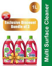 Pack of 3 Dettol Multi Surface Cleaner/MPC 1 liter at 24% off - Floral