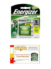 Battery AA Energizer Rechargeable 4 Cell Pack 2000 mAh 1 Year Warranty NH15-PP RP-4