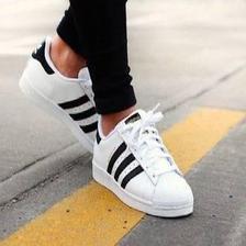 White Three Striped Sneakers For Boys