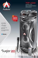 AUDIONIC SUGAR 20 [NEWLY LAUNCHED 2020] Smart Bluetooth Speaker 8' Classic with Wired MIC [1 Year Warranty]