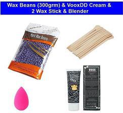 Wax Beans (300gm) & VooxDD Cream & 2 Wax Stick & Blender