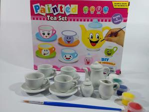 Painting tea set for kids 