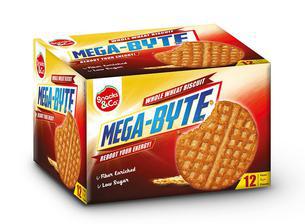 Mega - Byte Whole Wheat Biscuits - 12 Packs