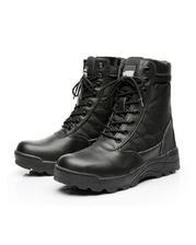 Black Army High Ankle Boots for Men