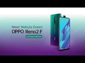 OPPO Reno 2F Mobile Phone - 6.53 FHD Display - 8GB RAM - 128GB ROM - Hybrid Dual Sim Nebula Green New Adition