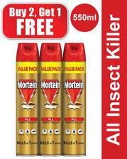 FREE Mortein Insta All Insect Killer Spray 550ml with Purchase of 2 Mortein Insta All Insect Killer Spray 550ml