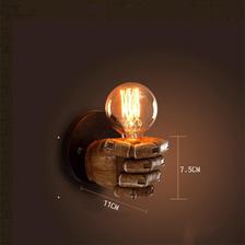 Creative Fist Resin Wall Lamps Decoration Cafe Restaurant Bar Bedroom Wall Studio Lamp Hand Shape Light Fancy Light Decorative Light Decoration Light Wooden Light E27 Bulb Holder Side Table Lamp Room Light Indoor Lamp Industrial Style Wall Lamp 2020 Best