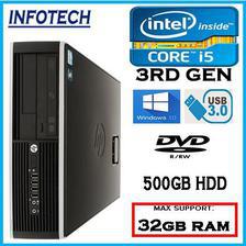 HP 6300 intel core i5 3470 3rd gen 8gb ram 500gb hdd w10 pro sff desktop pc cpu