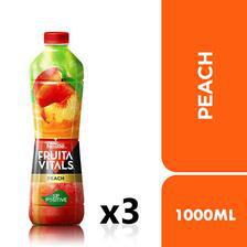 3x Nestle Fruita Vitals Peach Juice 1000ml