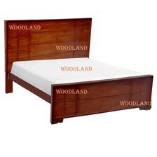 Wooden Double Bed Only Natural Polish D2 without matress