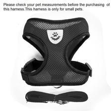 Dog Chest Breathable Harness Set Nylon Mesh Vest  for Dogs Puppy Collar Cat Strap Leash Adjustable - PS505