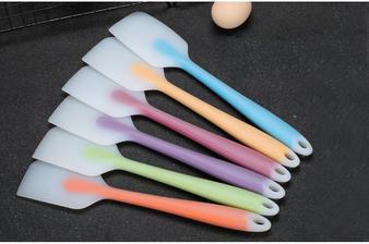 Colorful Silicone Cream Spatula Flexible Butter Scraper Non-stick Baking Tools Heat-resistant Flipper Kitchen Utensils