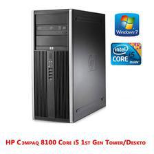 Hp Compaq 8100 Elites, Intel Core i5 1st Gen 4GB, RAM 250Gb HDD Desktop/Tower Computer PC