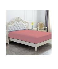 Light Pink Polyester Mix Fitted Mattress Cover - King Size