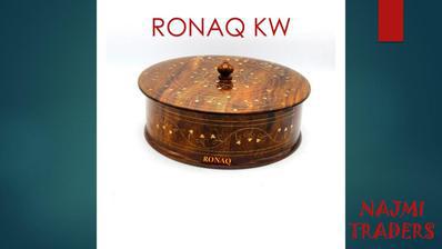 Hot Pot , Roti Dan Wooden Handicraft Antique Wooden Hot Pot With Copper Etching Hand Crafted Decorative