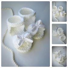 Crochet Beautiful White Sandal with Ribbon