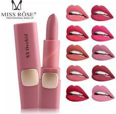 Miss Rosee Brand Lipstick 12 Color - Easy To Wear Mate Lip Gloss (Waterproof) Lip Kit Matte Lip Gloss